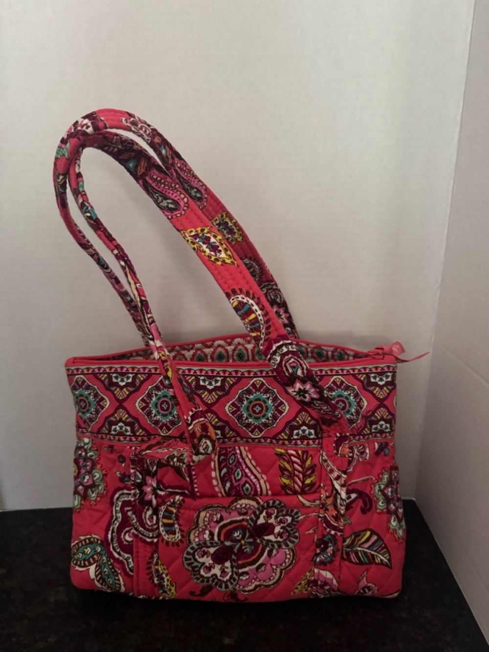 Vera Bradley Quilted Pink Patterned Tote Bag